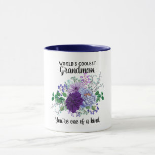 Worlds Coolest GRANDMOM - Ett slags blommor Mugg