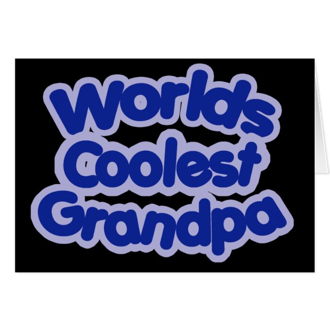 Worlds Coolest Grandpa Hälsningskort (Framsidan Horizontal)