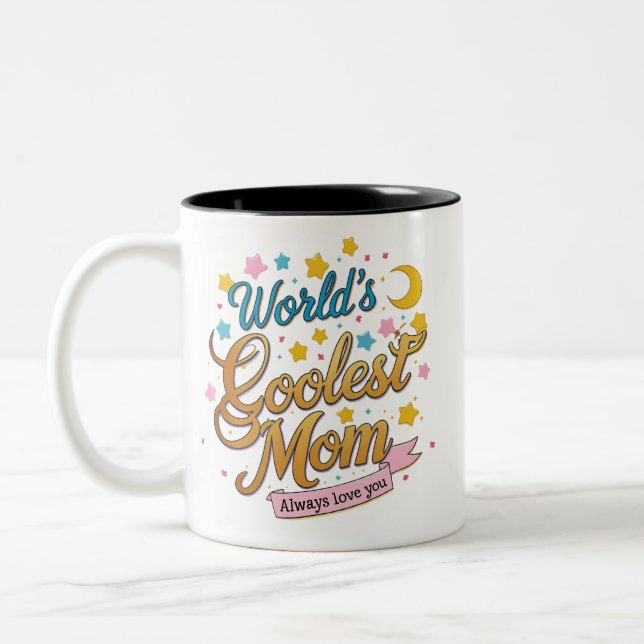 World's Coolest Mamma Cute Two-Tone Coffee Mugg Gi (Vänster)