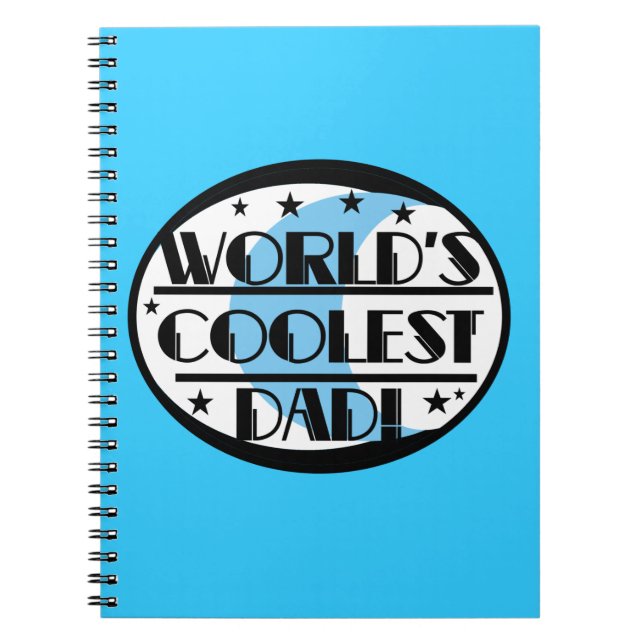 World's Coolest Pappa Gifts Anteckningsbok Med Spiral (Framsidan)