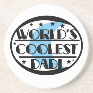 World's Coolest Pappa Gifts Underlägg Sandsten