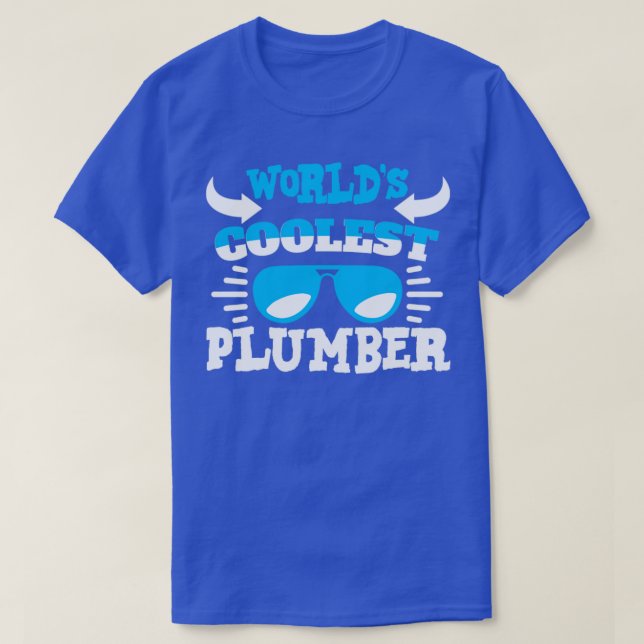 Worlds Coolest Plumber T Shirt (Design framsida)