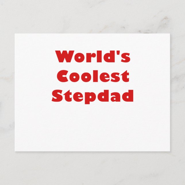 Worlds Coolest Stepdad Vykort (Framsida)