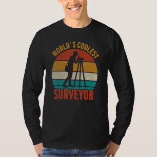 Worlds Coolest Surveyor Surveing Retro Stil bil T Shirt