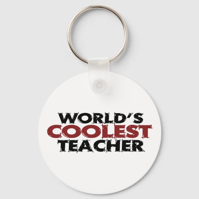 Worlds Coolest Teacher Nyckelring (Framsida)