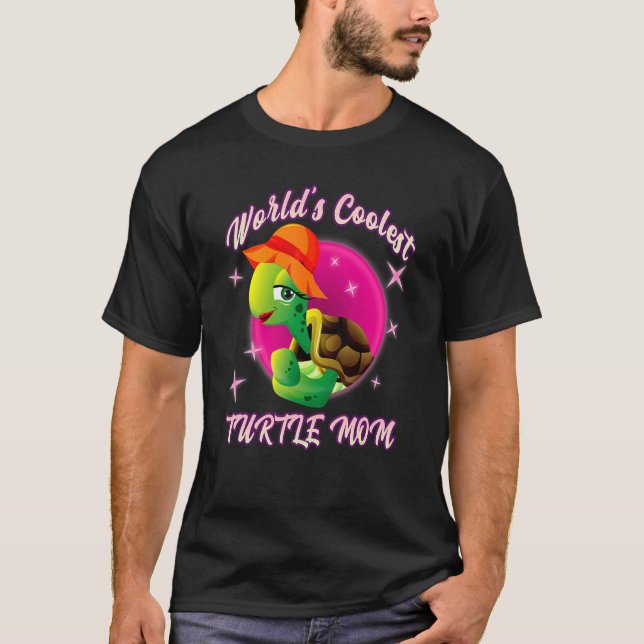 Worlds Coolest Turtle Mom Sea Turtle Lover Mom Wom T Shirt (Framsida)