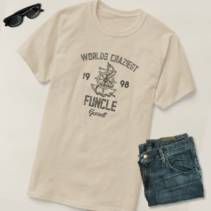 Worlds Craziest Funcle Est Year & Namn T Shirt