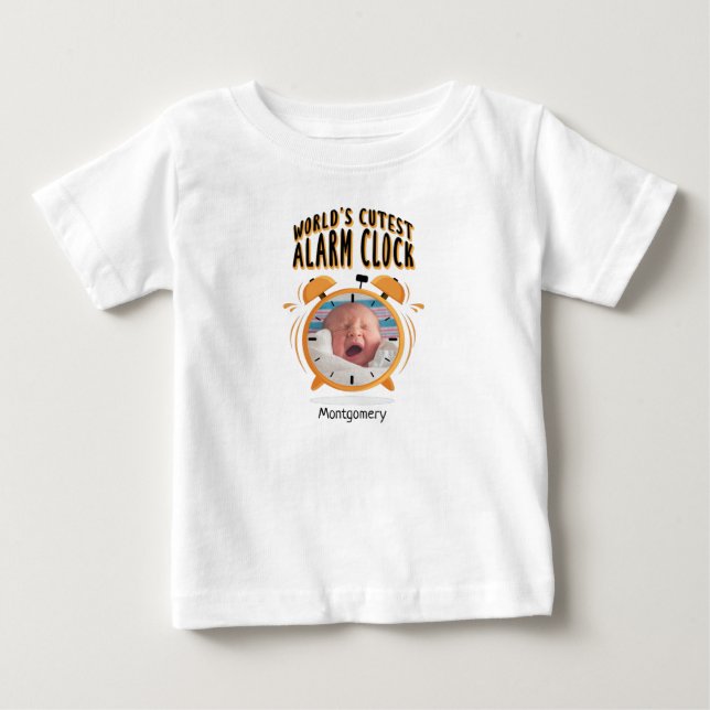 World's Cutest Alarm Clock Photo T Shirt (Framsida)