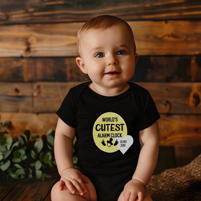 World's Cutest Alarm Clock Quote Gift T Shirt (World's Cutest Alarm Clock Quote Gift Baby Bodysuit)