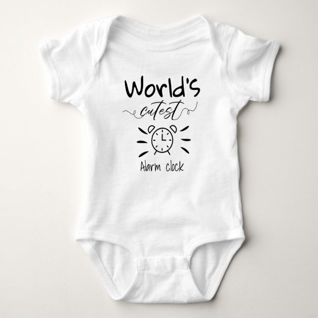 World's Cutest Alarm Clock, rolig babydusch  T Shirt (Framsida)