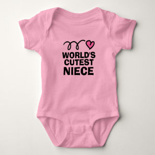 World's Cutest Niece söt rosa flicka bodydress T Shirt