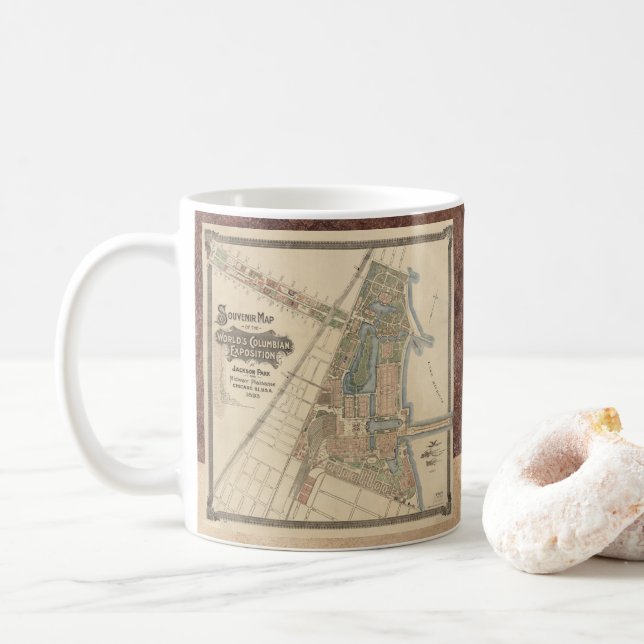 World's Fair Chicago Souvenir Karta, 1893 Coffee M Kaffemugg (Med munk)