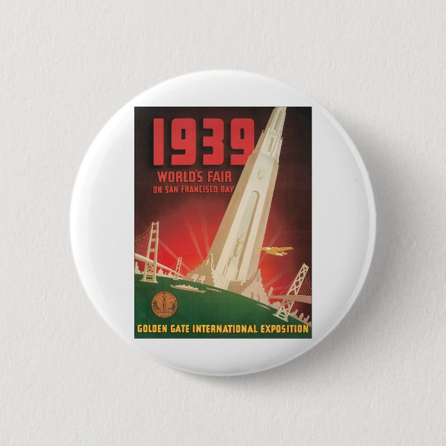 World's Fair San Francisco Bay 1939 Knapp (Framsida)