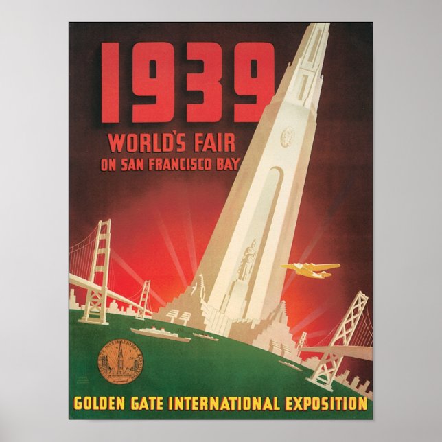 World's Fair San Francisco Bay 1939 Poster (Framsidan)