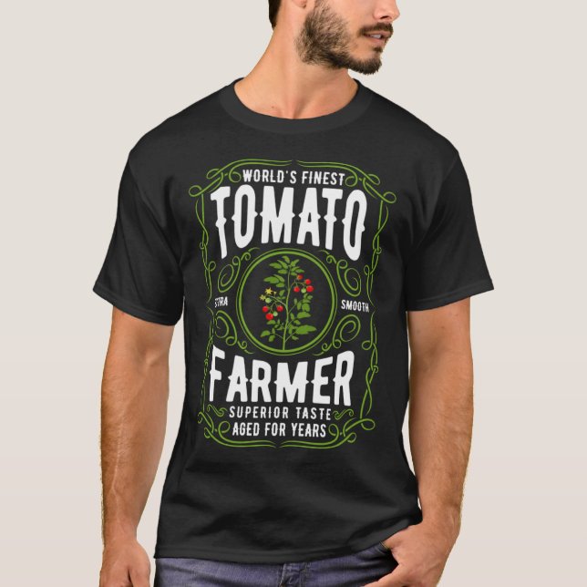 Worlds Finest Tomato Farmer Tomato  T Shirt (Framsida)