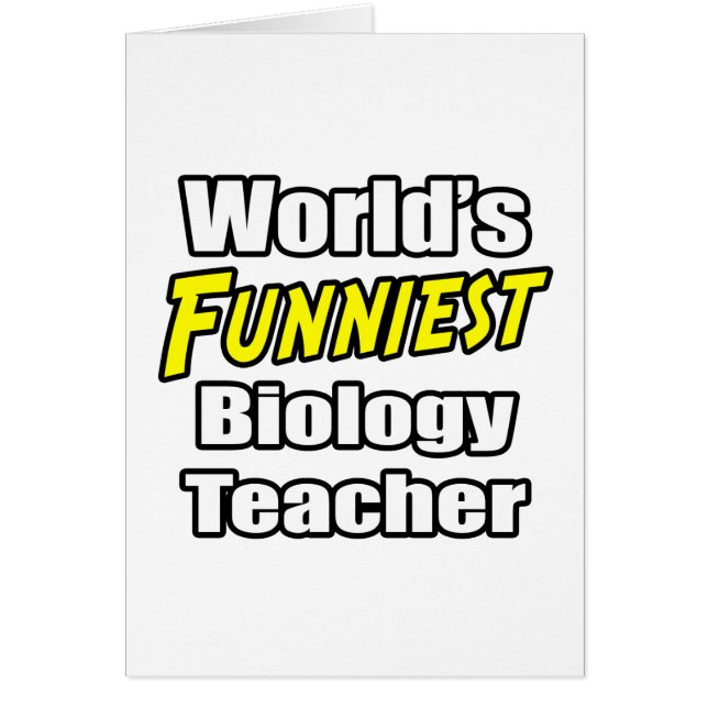 World's Funniest Biology Teacher Hälsningskort (Framsidan)