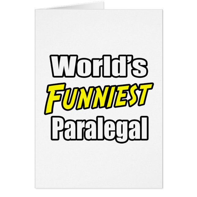 World's Funniest Paralegal Hälsningskort (Framsidan)