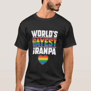 Worlds Gayest Grandpa Funny Gay pride LGBT Grandfa T Shirt