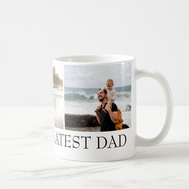 World's Greated Dad Modern Keepsake Photo Collage Kaffemugg (Höger)