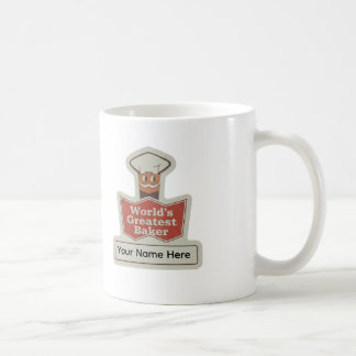 World's Greatest Baker Retro Cartoon Custom Mug Kaffemugg