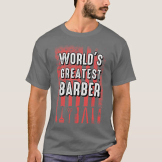 Worlds Greatest Barber Stylist American Flagga Pat T Shirt