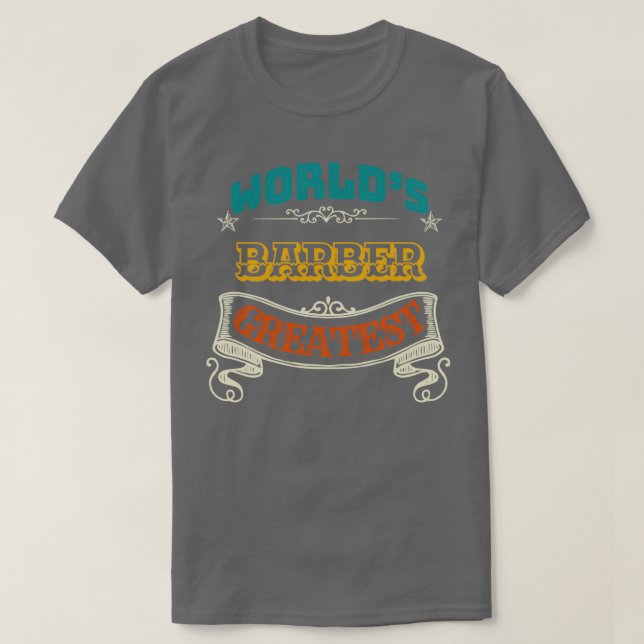 WORLDS GREATEST BARBER T SHIRT (Design framsida)