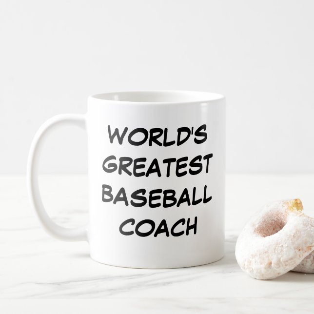 "World's Greatest Baseball Coach" Mug Kaffemugg (Med munk)