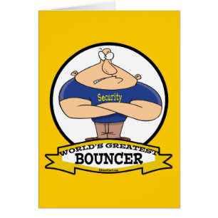 WORLDS GREATEST BOUNCER MANAR TECKNAD HÄLSNINGSKORT