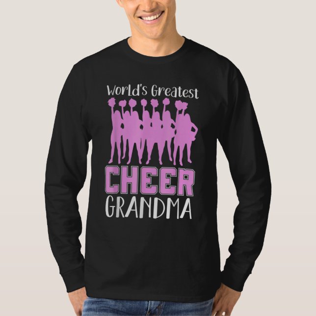 World's Greatest Cheer Grandma Cheerleader Mom T Shirt (Framsida)