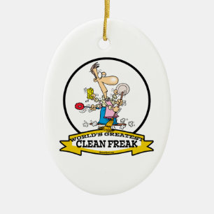 WORLDS GREATEST CLEAN FREAK MANAR TECKNAD JULGRANSPRYDNAD KERAMIK