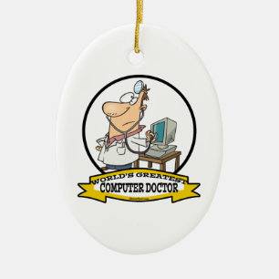 WORLDS GREATEST COMPUTER DOKTOR MANAR TECKNAD JULGRANSPRYDNAD KERAMIK