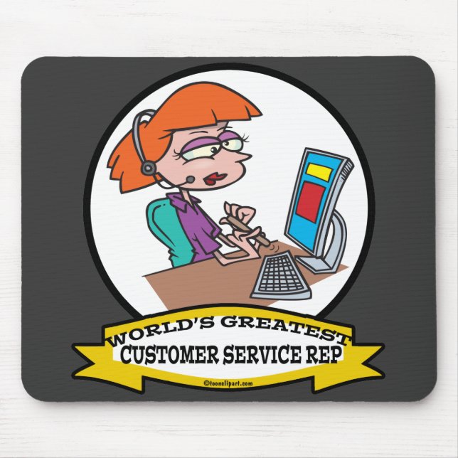 WORLDS GREATEST CUSTOMER SERVICE REP TECKNAD MUSMATTA (Framsidan)
