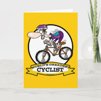 WORLDS GREATEST CYKLIST MANAR TECKNAD KORT