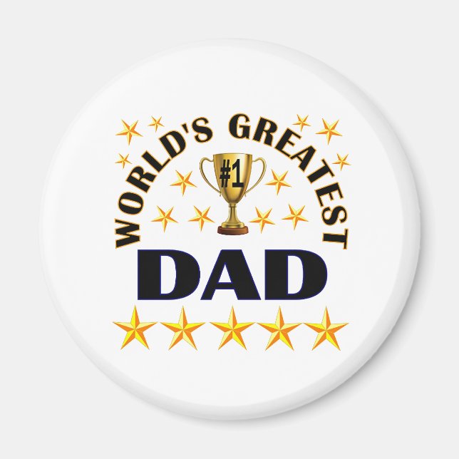 World's Greatest Dad, gold stars, Magnet (Framsidan)