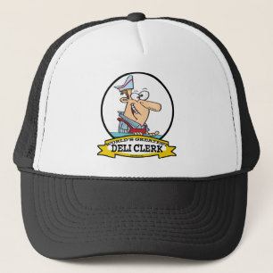 WORLDS GREATEST DELI CLERK MANAR TECKNAD TRUCKERKEPS