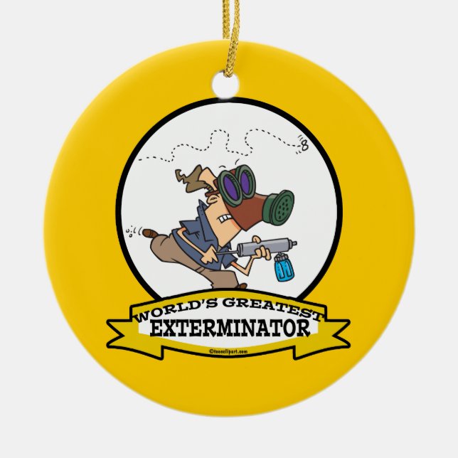 WORLDS GREATEST EXTERMINATOR MANAR TECKNAD JULGRANSPRYDNAD KERAMIK (Framsidan)