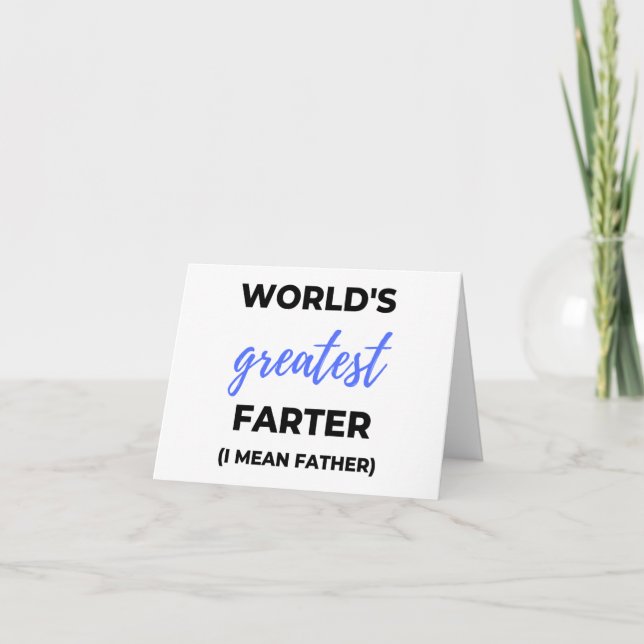 World's Greatest Farter I Mean Father bl Kort (Framsida)