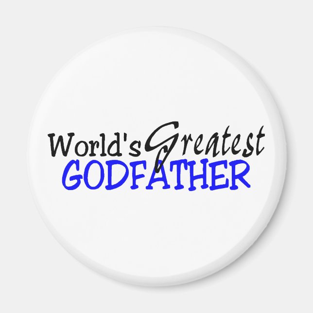Worlds Greatest Godfather Blue Black Magnet (Framsidan)