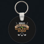 World's Greatest Golfer Dad Golf Dad  Nyckelring<br><div class="desc">World's Greatest Golfer Dad Golf Dad</div>