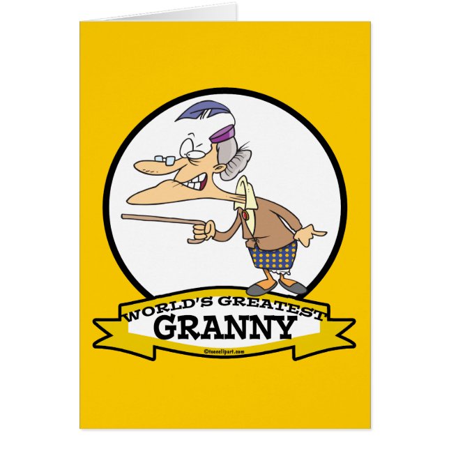 WORLDS GREATEST GRANNY II TECKNAD HÄLSNINGSKORT (Framsidan)