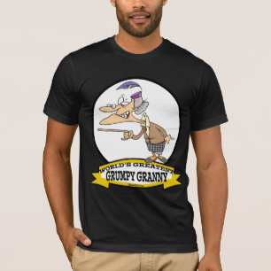 WORLDS GREATEST GRUMPY GRANNY TECKNAD T-SHIRT