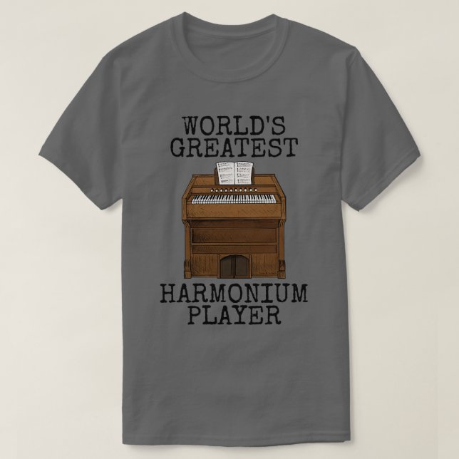 Worlds Greatest Harmonium Player Church Organist F T Shirt (Design framsida)