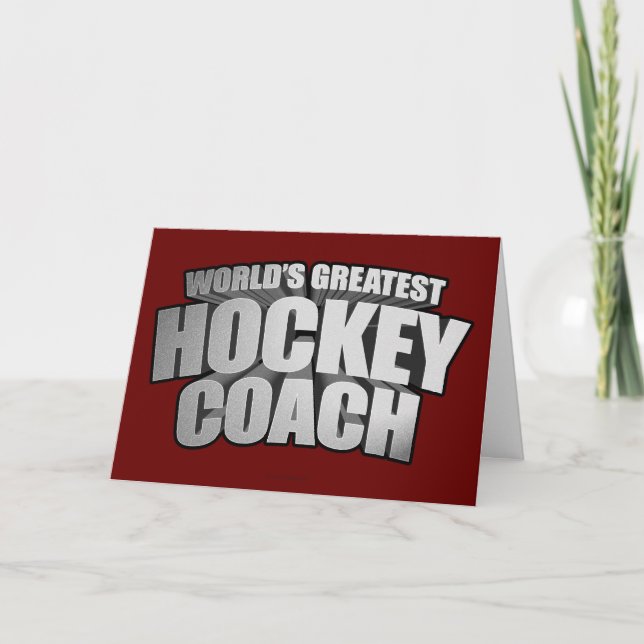 Worlds Greatest Hockey Coach Tack Kort (Framsida)