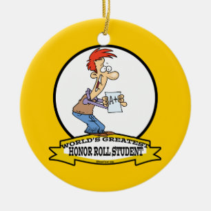 WORLDS GREATEST HONOR ROLL STUDENT TECKNAD JULGRANSPRYDNAD KERAMIK