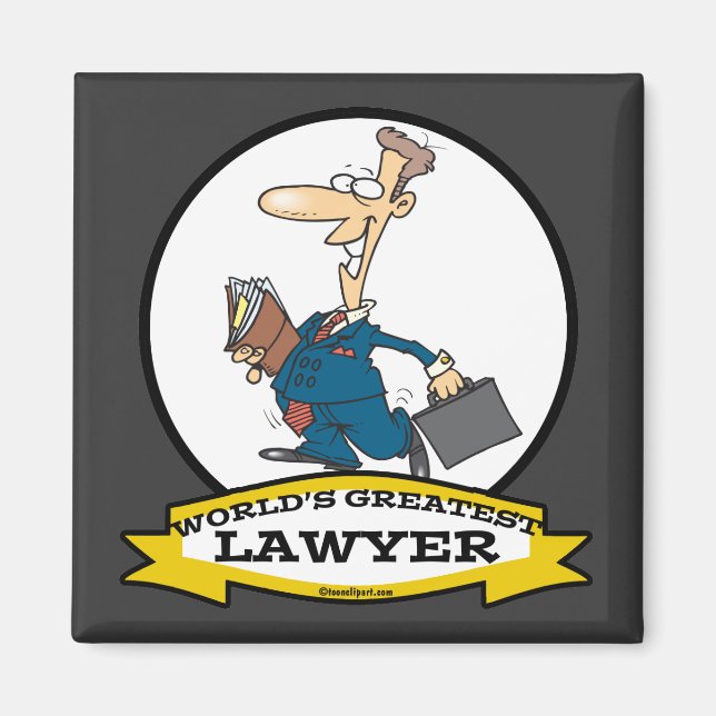 WORLDS GREATEST LAWYER II MANAR TECKNAD MAGNET (Framsidan)
