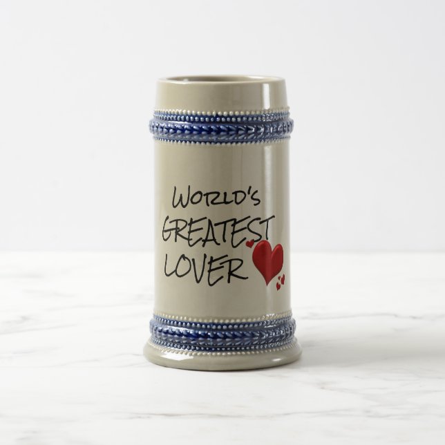 World's Greatest Lover Beer Stein - Romantic Quote Sejdel (Center)