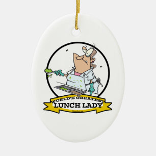 WORLDS GREATEST LUNCH DAM TECKNAD JULGRANSPRYDNAD KERAMIK