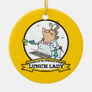 WORLDS GREATEST LUNCH DAM TECKNAD JULGRANSPRYDNAD KERAMIK
