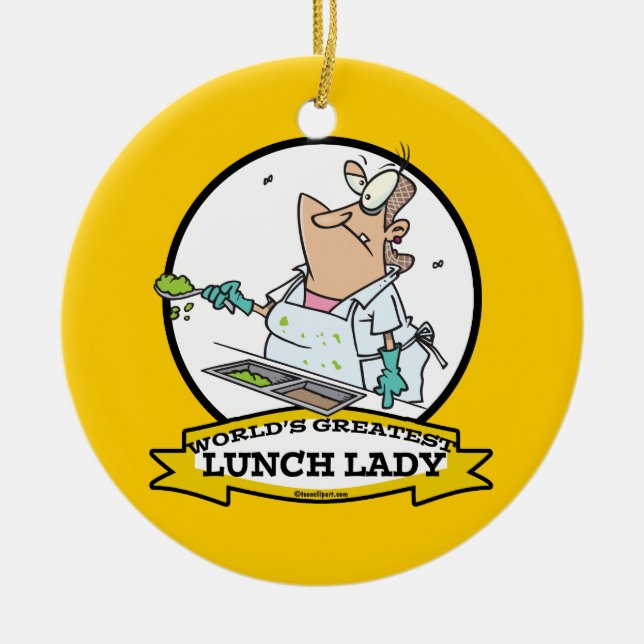 WORLDS GREATEST LUNCH DAM TECKNAD JULGRANSPRYDNAD KERAMIK (Framsidan)