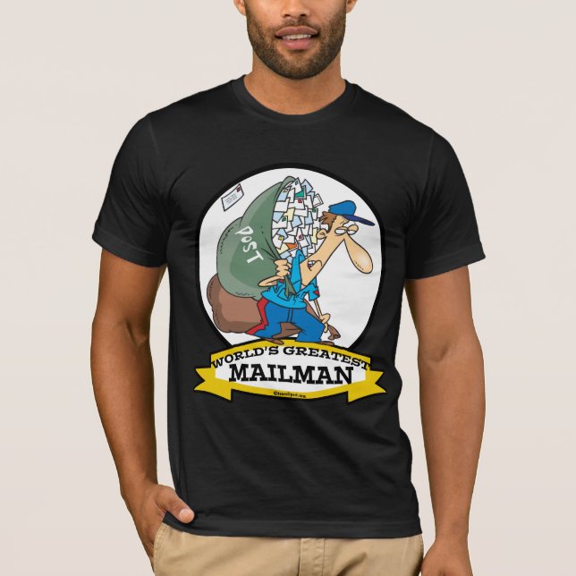 WORLDS GREATEST MAILMAN MANAR TECKNAD TEE SHIRT (Framsida)